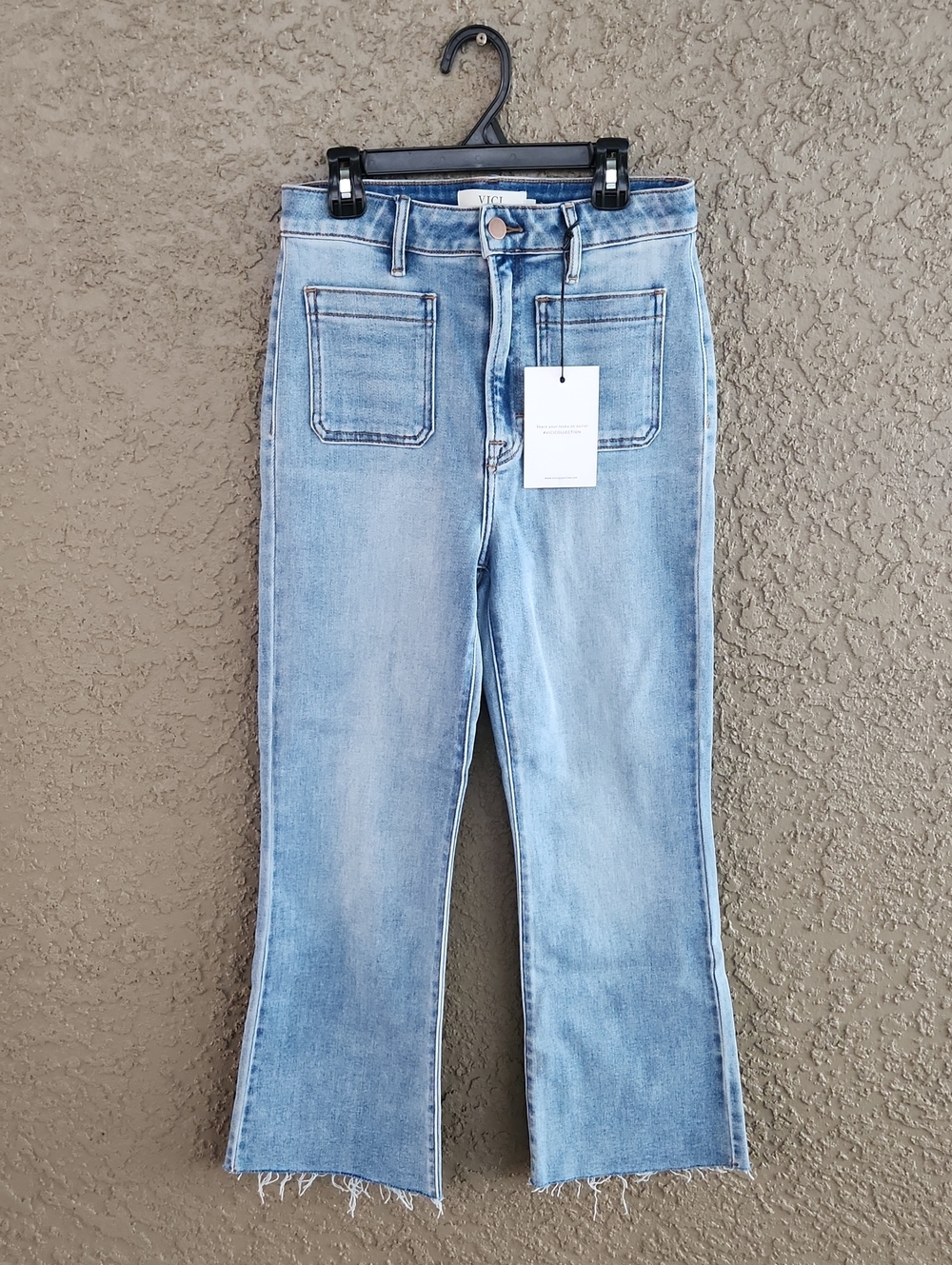 NWT Vici Casual Times Super Stretch High Rise Flare Cropped Jeans - Picture 2 of 8